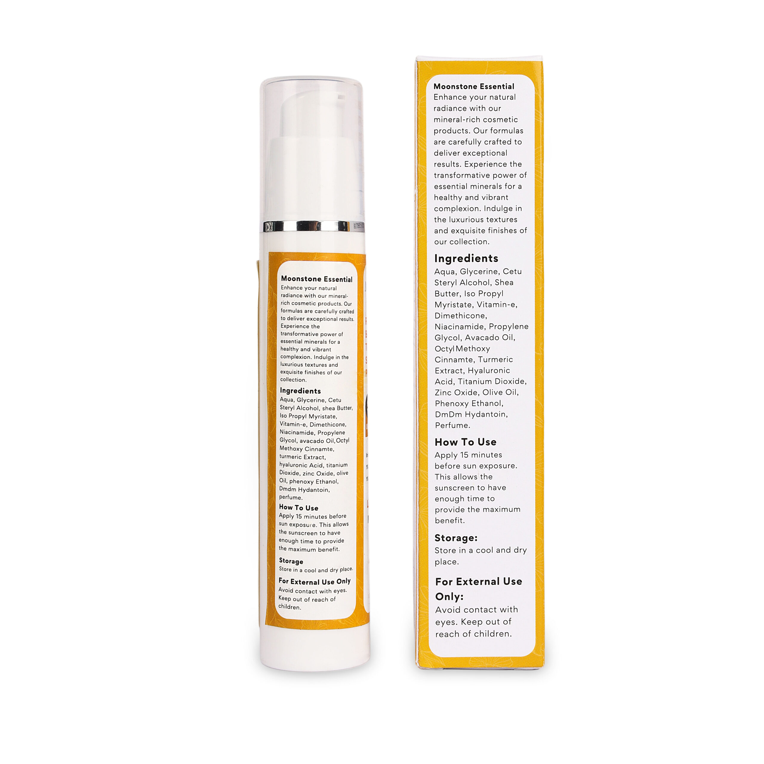 brightening sunscreen with 1% hyaluronic acid & 1% turmeric extract